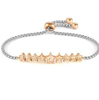 Nomination Milleluci Colour Edition Star bracelet with Champagne Coloured Crystals