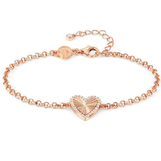 Load image into Gallery viewer, TRUEJOY bracelet in 925 silver and cubic zirconia Rose Gold Heart
