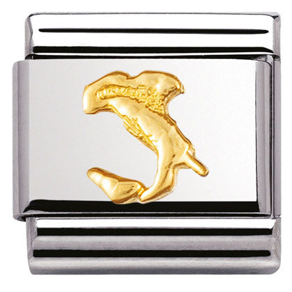 Nomination Classic Link with Italy Country Symbol in Yellow Gold Tone