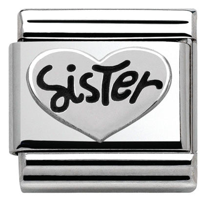 Nomination Classic Link with 'Sister' Heart