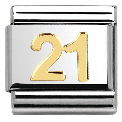 Load image into Gallery viewer, Nomination Classic Link with &amp;#39;21&amp;#39; in Yellow Gold Tone
