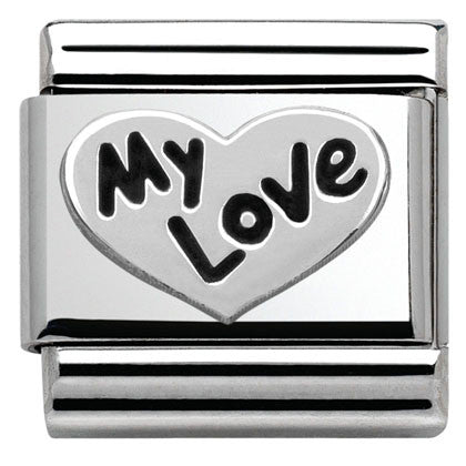 Nomination Classic Link with 'My Love' Heart