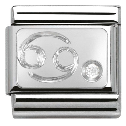 Nomination Classic Link with CZ Cancer Symbol