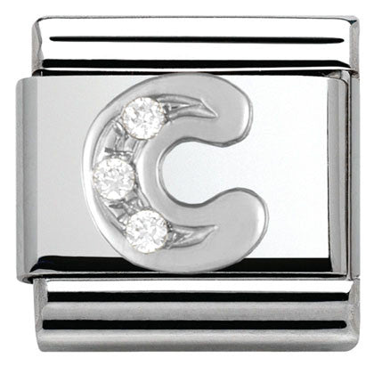 Nomination Classic Link with CZ Letter 'C