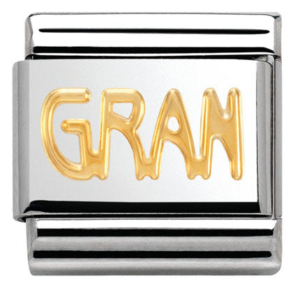 Nomination Classic Link with 'Gran' in Yellow Gold Tone