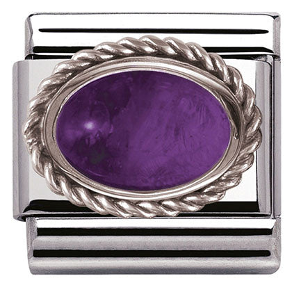 Nomination Classic Link with Oval Amethyst