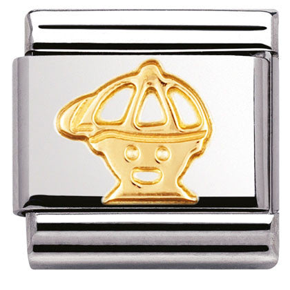 Nomination Classic Link with Boy in Yellow Gold Tone