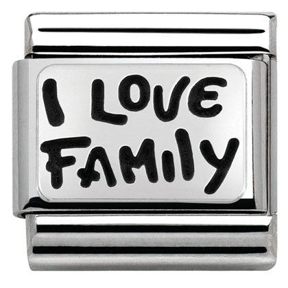 Nomination Classic Link with 'I LOVE FAMILY'