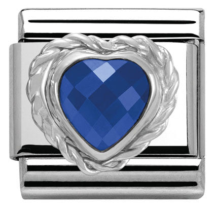 Nomination Classic Link with CZ Blue Heart