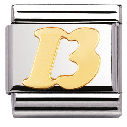 Nomination Classic Link with '13' in Yellow Gold Tone