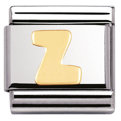 Nomination Classic Link with Letter 'Z' in Yellow Gold Tone 030101/26
