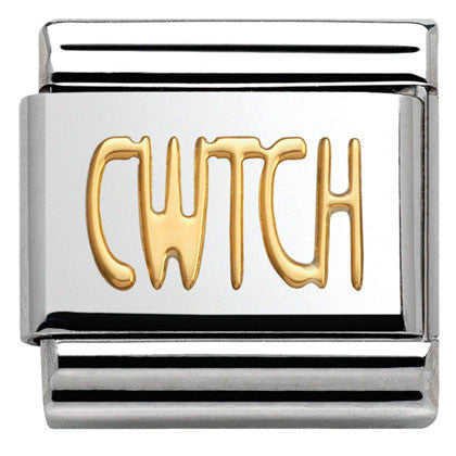 Nomination Classic Link with 'Cwtch' in Yellow Gold Tone