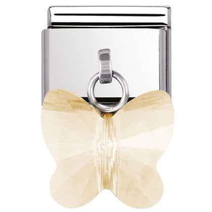 Nomination Classic Link with Champagne Butterfly Pendant