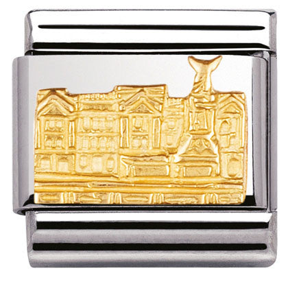 Nomination Classic Link with Buckingham Palace in Yellow Gold Tone