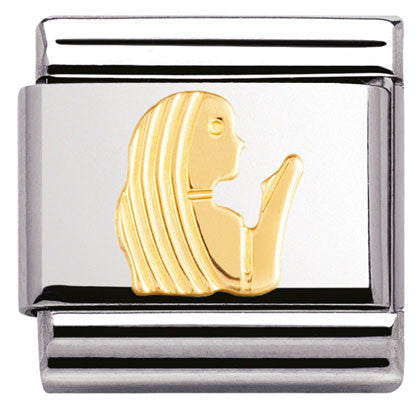 Nomination Classic Link with Virgo Symbol in Yellow Gold Tone 030104/06