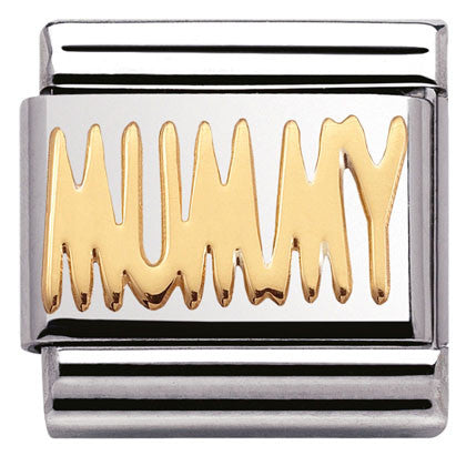 Load image into Gallery viewer, Nomination Classic Link with &amp;#39;Mummy&amp;#39; in Yellow Gold Tone
