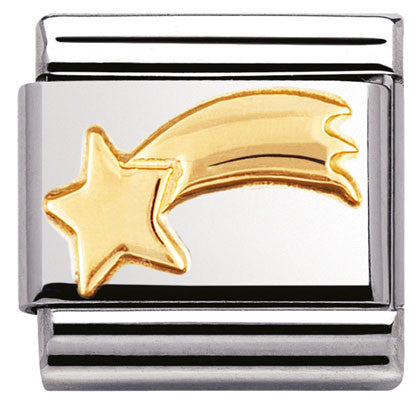 Nomination Classic Link with Shooting Star in Yellow Gold Tone