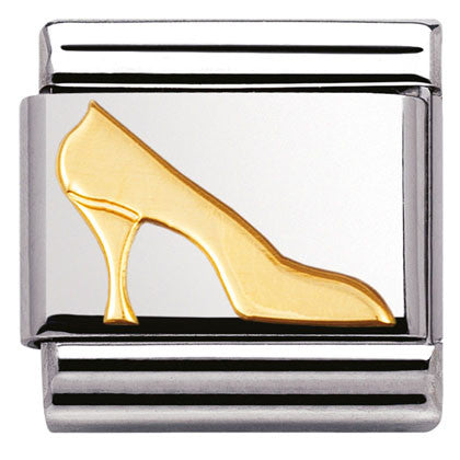 Nomination Classic Link with High Heel Shoe in Yellow Gold Tone