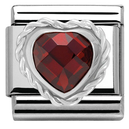 Nomination Classic Link with CZ Red Heart
