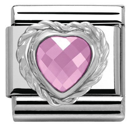 Nomination Classic Link with CZ Pink Heart