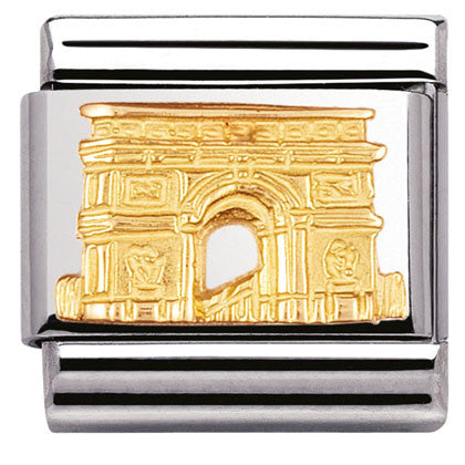 Nomination Classic Link with Arc de Triomph in Yellow Gold Tone