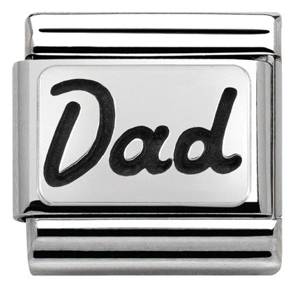 Nomination Classic Link with 'Dad' in Italics