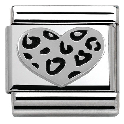 Nomination Classic Link with Leopard Heart