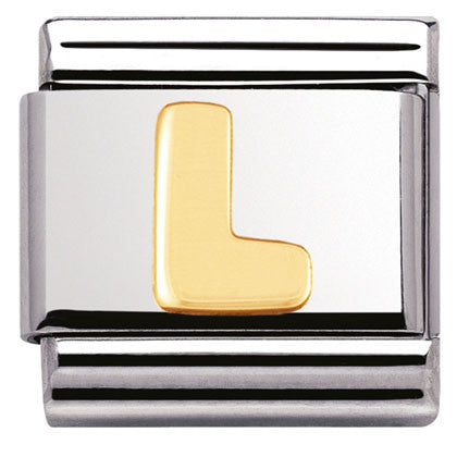 Nomination Classic Link with Letter 'L' in Yellow Gold Tone 030101/12