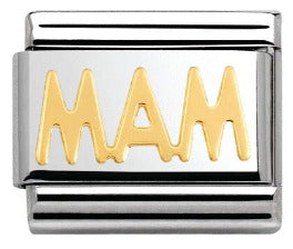 Nomination Classic Link with 'Mam' in Yellow Gold Tone