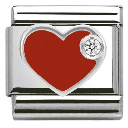 Nomination Classic Link with CZ Red Heart