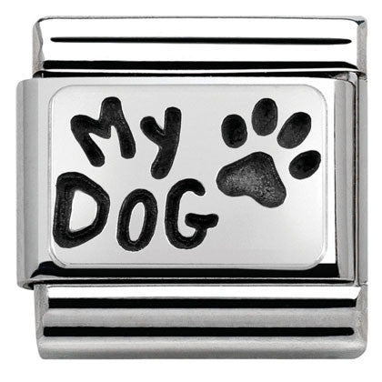 Nomination Classic Link with 'My Dog' & Pawprint