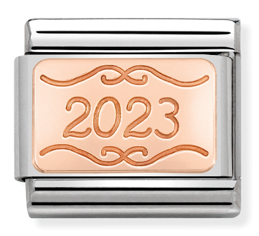 Nomination Classic Link with '2023' in Rose Gold Tone