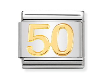 Nomination Classic Link with '50' in Yellow Gold Tone